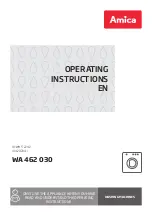 Amica WA 462 030 Operating Instructions Manual preview