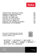 Amica WBA 2455 DB Operating Instructions Manual preview