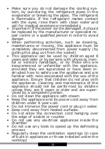 Preview for 13 page of Amica WBA 2455 DB Operating Instructions Manual