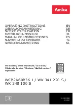 Preview for 1 page of Amica WCB2K60B36.1 Operating Instructions Manual