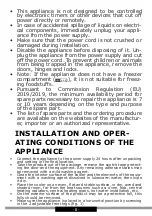 Preview for 8 page of Amica WKR 341 300 MS Operating Instructions Manual