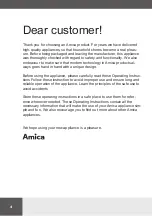 Preview for 4 page of Amica WTP 477 030 Operating Instructions Manual