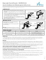 Preview for 2 page of Amico BARCHLD2 Quick Installation And Maintenance Manual