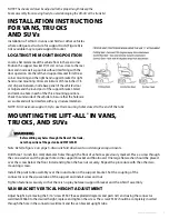 Preview for 7 page of Amigo Lift-All Owner'S Manual