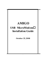 Предварительный просмотр 1 страницы Amigo MicroModem Installation Manual