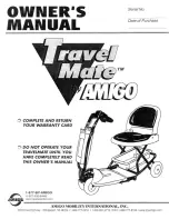 Preview for 1 page of Amigo Travel Mate Owner'S Manual