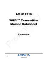 Preview for 1 page of AMIMON AMN11310 WHDI Datasheet