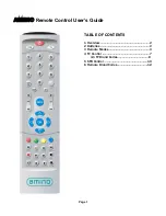 Предварительный просмотр 1 страницы Amino Amino Remote Control User Manual