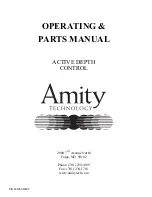 Preview for 1 page of Amity Technology Active Depth Control Operating And Parts Manual