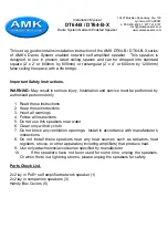 Preview for 1 page of AMK DT64-B-X Installation Manual