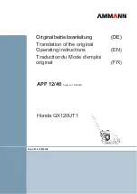 Ammann 12795000 Operating Instructions Manual предпросмотр