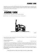 Preview for 5 page of Ammann 5932003 Operating Manual