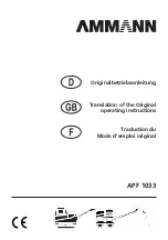 Ammann APF 1033 Operating Instructions Manual preview