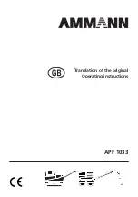 Preview for 21 page of Ammann APF 1033 Operating Instructions Manual