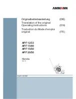 Preview for 1 page of Ammann APF 12/33 Operating Instructions Manual