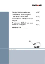 Ammann APH 110-95 Operating Instructions Manual preview