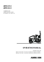 Ammann ARX 23-2 Operating Manual предпросмотр