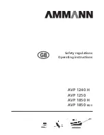 Ammann AVP 1240 H Operating Instructions Manual preview