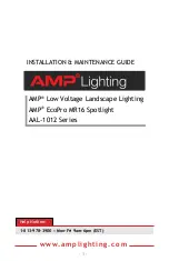 AMP Lighting AAL-1012 Series Installation & Maintenance Manual предпросмотр