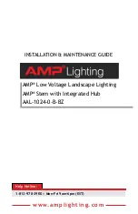 Предварительный просмотр 1 страницы AMP Lighting AAL-1024-0-B-BZ Installation & Maintenance Manual