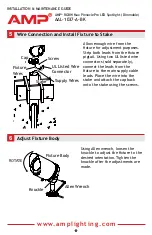 Предварительный просмотр 8 страницы AMP Lighting AAL-1037-A-BK Installation & Maintenance Manual