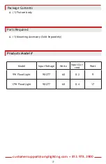 Предварительный просмотр 3 страницы AMP Lighting AFL-40 LI-B-BZ Series Installation & Maintenance Manual