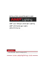 AMP Lighting AHS-67 Series Installation & Maintenance Manual предпросмотр