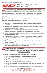 Preview for 2 page of AMP Lighting AHS-7003-4-B-BZ Installation & Maintenance Manual