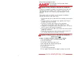 Предварительный просмотр 2 страницы AMP Lighting APL-3012-B-BZ Installation & Maintenance Manual