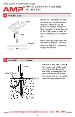 Предварительный просмотр 5 страницы AMP Lighting APL-3031-B-BZ Installation & Maintenance Manual