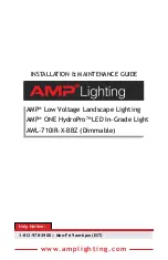 Предварительный просмотр 1 страницы AMP Lighting AWL-710IR-X-BBZ Series Installation & Maintenance Manual