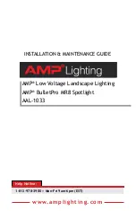 Предварительный просмотр 1 страницы AMP Lighting BulletPro MR8 Installation & Maintenance Manual