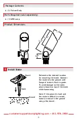 Предварительный просмотр 3 страницы AMP Lighting BulletPro MR8 Installation & Maintenance Manual