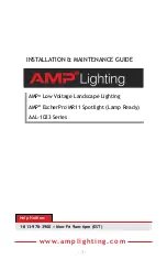 Предварительный просмотр 1 страницы AMP Lighting EscherPro AAL-1023 Series Installation & Maintenance Manual