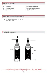 Предварительный просмотр 3 страницы AMP Lighting Estate PendantPro ASI-9006-4036-B-BZ Installation & Maintenance Manual