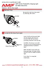 Предварительный просмотр 5 страницы AMP Lighting Estate PendantPro ASI-9006-4036-B-BZ Installation & Maintenance Manual