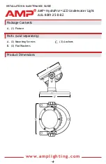 Предварительный просмотр 4 страницы AMP Lighting HydraPro AUL-8001-25-B-BZ Installation & Maintenance Manual