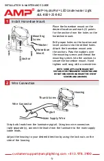 Предварительный просмотр 5 страницы AMP Lighting HydraPro AUL-8001-25-B-BZ Installation & Maintenance Manual