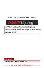 Предварительный просмотр 1 страницы AMP Lighting HydraPro AWL-5005-B-BZ Installation & Maintenance Manual