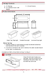 Предварительный просмотр 3 страницы AMP Lighting InfusePro Step Light Installation & Maintenance Manual