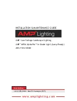 AMP Lighting MR16 HydraPro Installation & Maintenance Manual preview