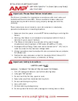 Preview for 2 page of AMP Lighting MR16 HydraPro Installation & Maintenance Manual