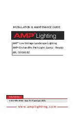 AMP Lighting OrchardPro APL-3018-B-BZ Installation & Maintenance Manual предпросмотр