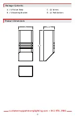 Предварительный просмотр 3 страницы AMP Lighting Sol Box ASDL-2014-P-BK Installation & Maintenance Manual