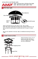 Предварительный просмотр 4 страницы AMP Lighting Sol Top Solar LED Post-Top Light Installation & Maintenance Manual