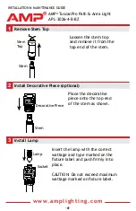 Предварительный просмотр 4 страницы AMP Lighting TuscanPro APL-3026-4-B-BZ Installation & Maintenance Manual