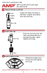 Предварительный просмотр 5 страницы AMP Lighting TuscanPro APL-3026-4-B-BZ Installation & Maintenance Manual