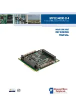 Предварительный просмотр 1 страницы AMP MPEG4000-D4 Hardware Reference Manual