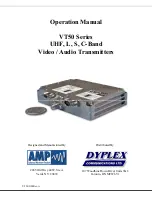 Preview for 1 page of AMP VT50 Series Operation Manual