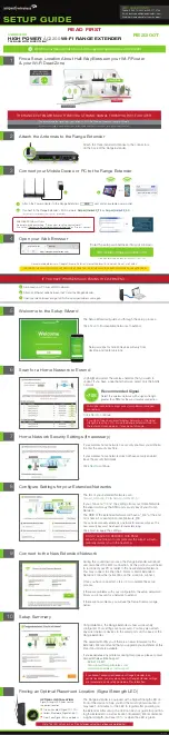 Amped Wireless RE2200T Setup Manual preview